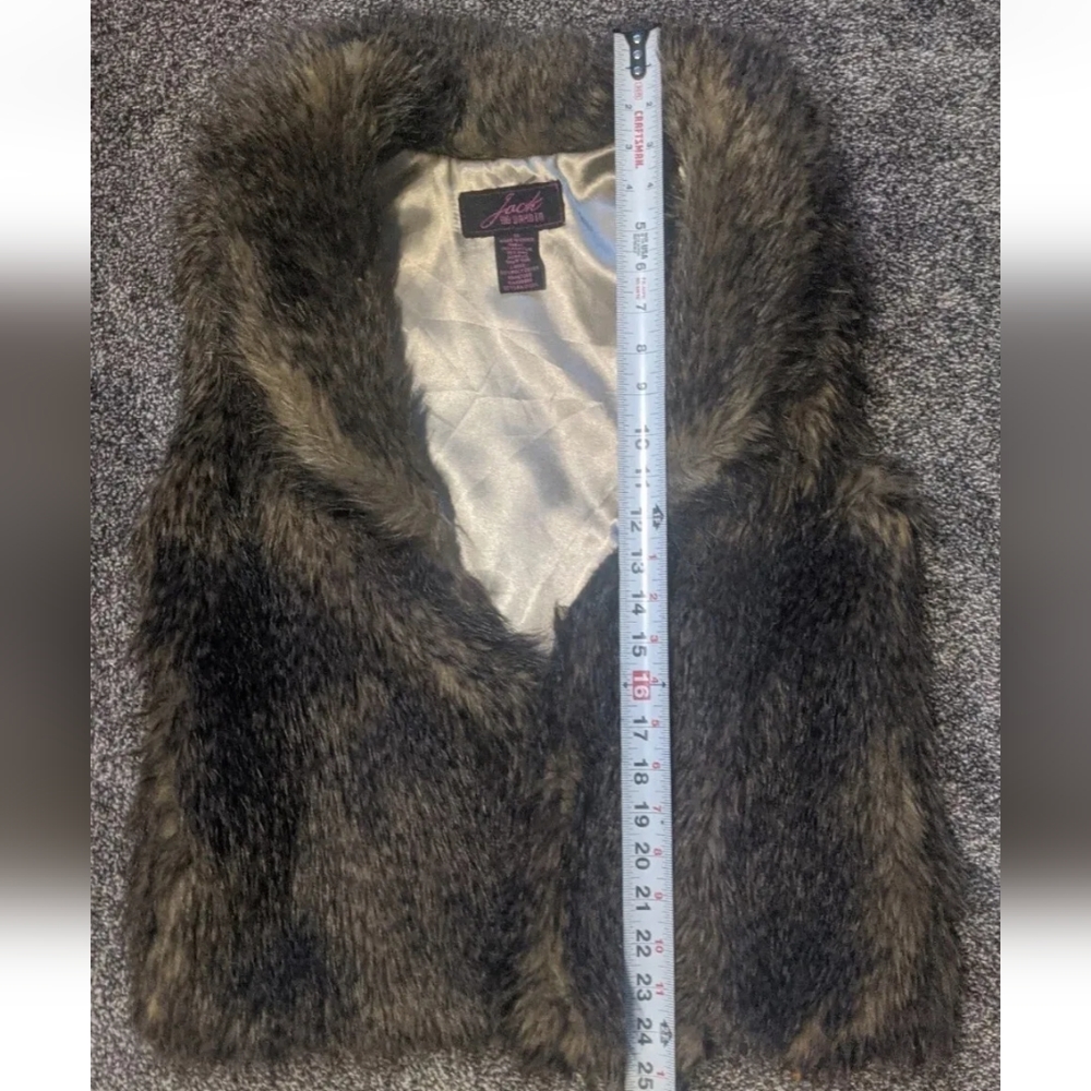 JACK by BB Dakota Brown Faux Fur Vest Women's Size Medium w/ Pockets & Lining. - Picture 7 of 12